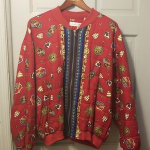 Vintage polo style bomber jacket